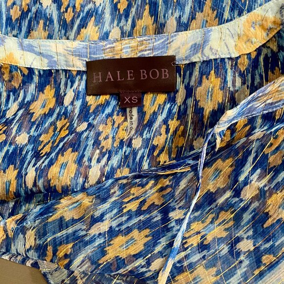 Hale Bob Silk Chiffon Metallic Accent Blouse - Picture 3 of 7